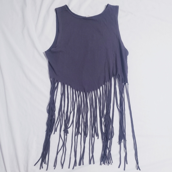 StreetWearSociety Rolling Stones Fringe Tank Top - Picture 12 of 13